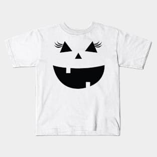 Pumpkin Face Jack O' Lantern Halloween Kids T-Shirt